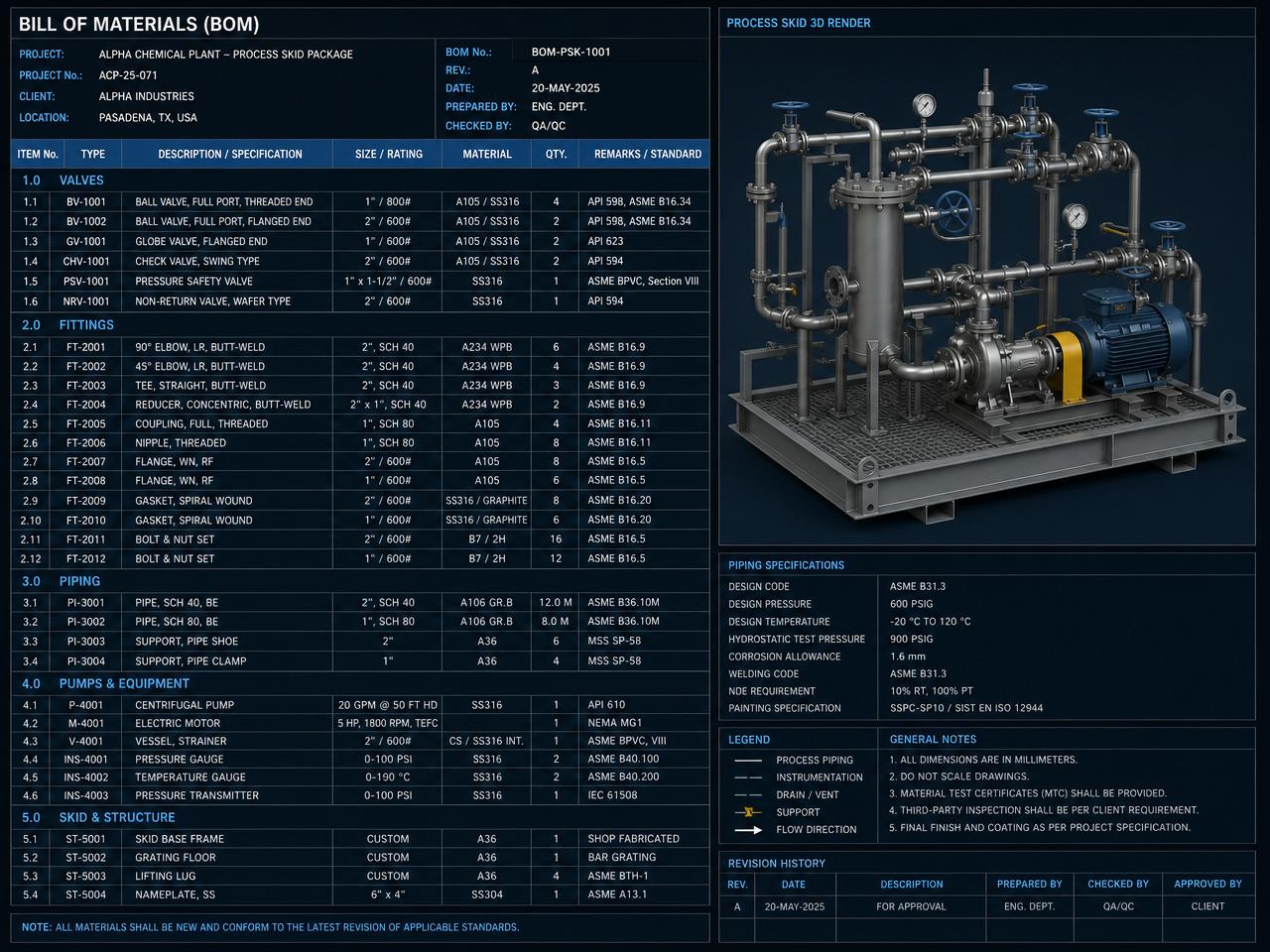 Bill of Materials (BOM) & Procurement