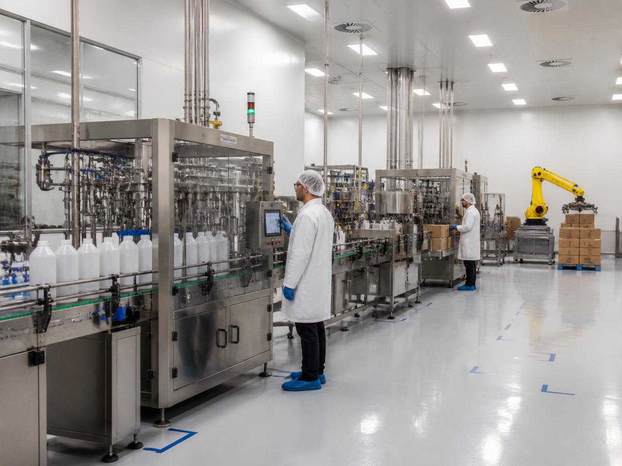 Linear GMP Filling Line — 500 mL to 10 L